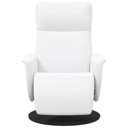 vidaXL Fauteuil relax avec repose-pieds blanc similicuir
