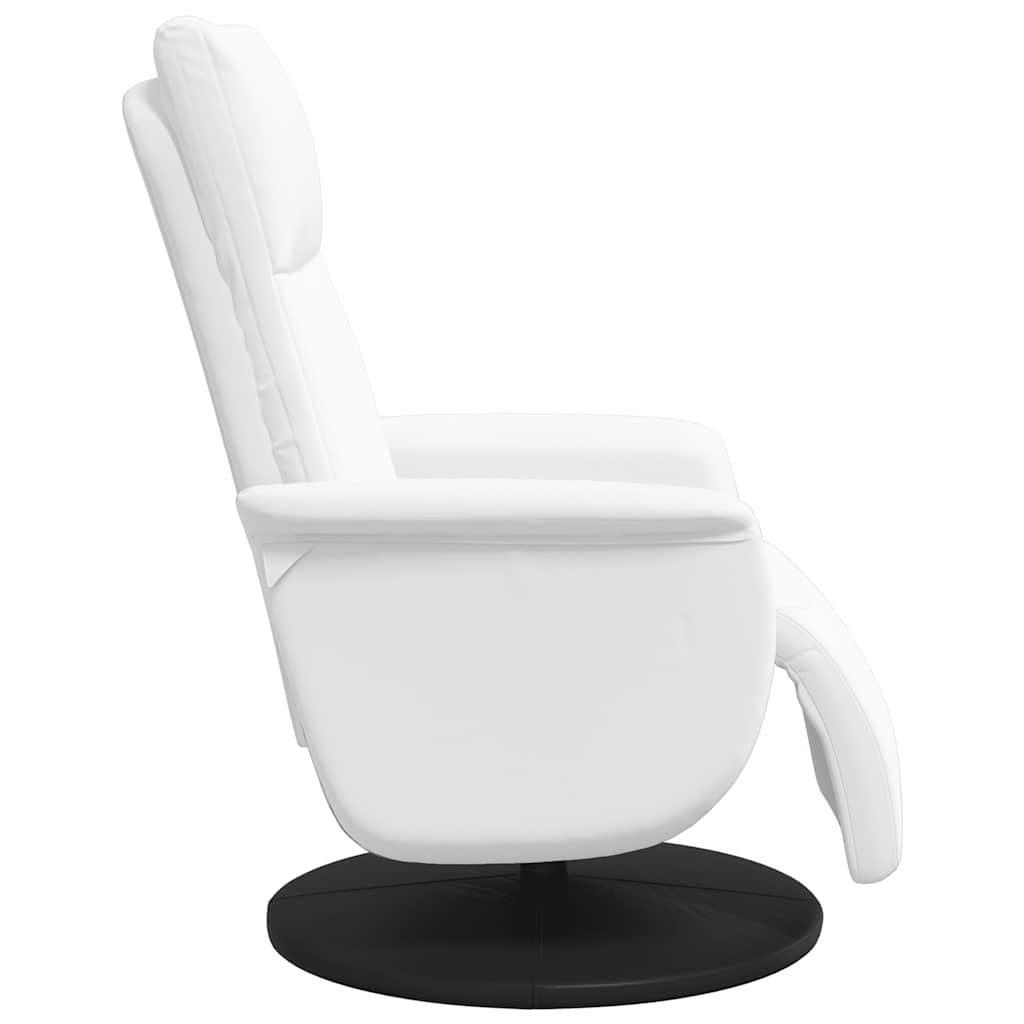 vidaXL Fauteuil relax avec repose-pieds blanc similicuir