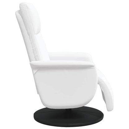vidaXL Fauteuil relax avec repose-pieds blanc similicuir