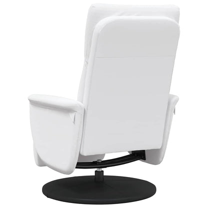 vidaXL Fauteuil relax avec repose-pieds blanc similicuir