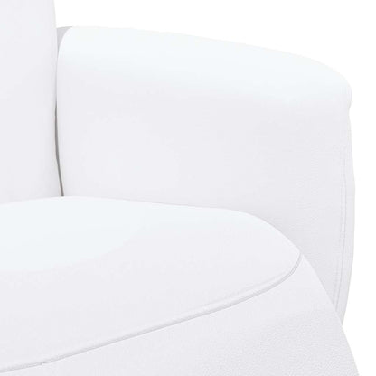 vidaXL Fauteuil relax avec repose-pieds blanc similicuir