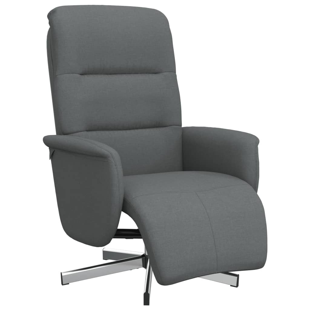 vidaXL Relaxsessel mit Fußteil Dunkelgrau Stoff
