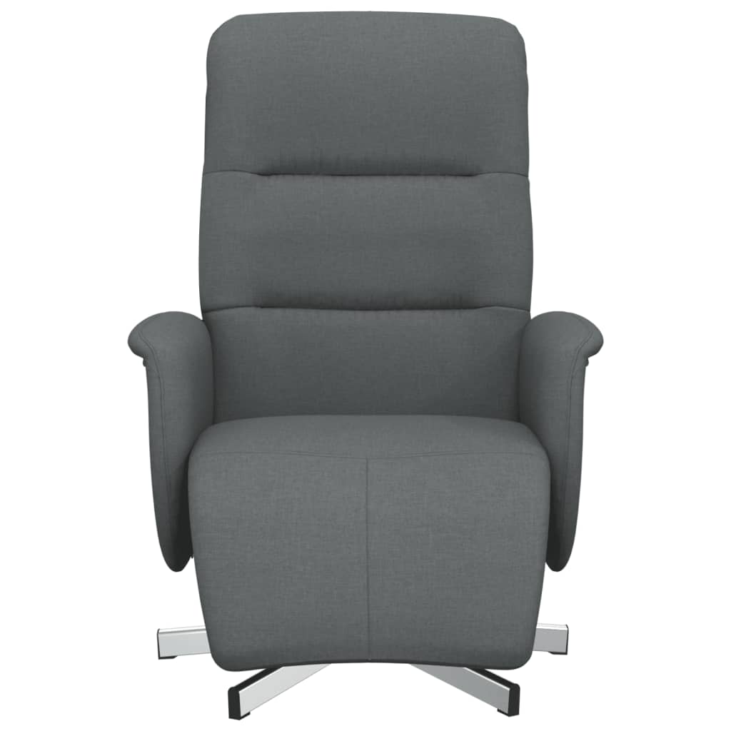 vidaXL Relaxsessel mit Fußteil Dunkelgrau Stoff