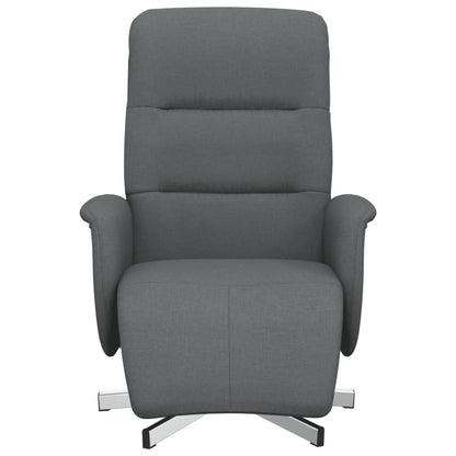 vidaXL Relaxsessel mit Fußteil Dunkelgrau Stoff