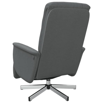 vidaXL Relaxsessel mit Fußteil Dunkelgrau Stoff