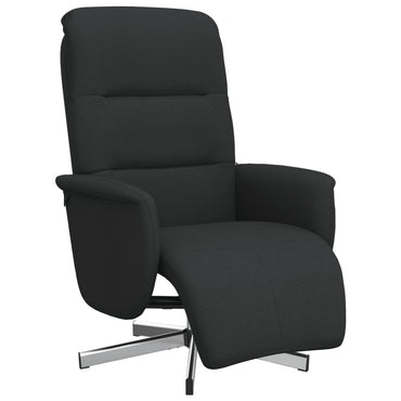 vidaXL Relaxsessel mit Fußteil Schwarz Stoff