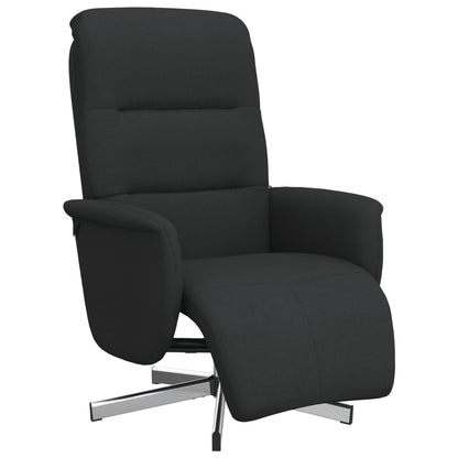vidaXL Relaxsessel mit Fußteil Schwarz Stoff