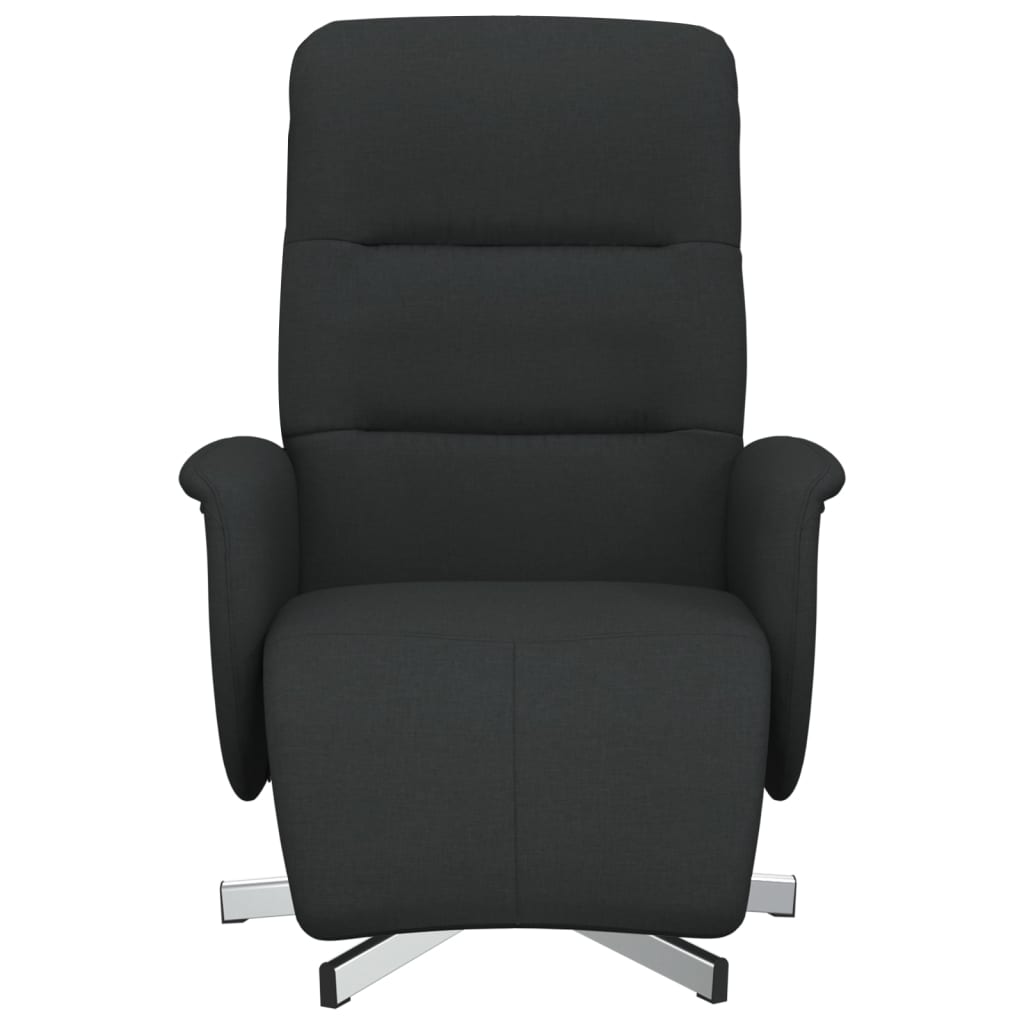 vidaXL Relaxsessel mit Fußteil Schwarz Stoff