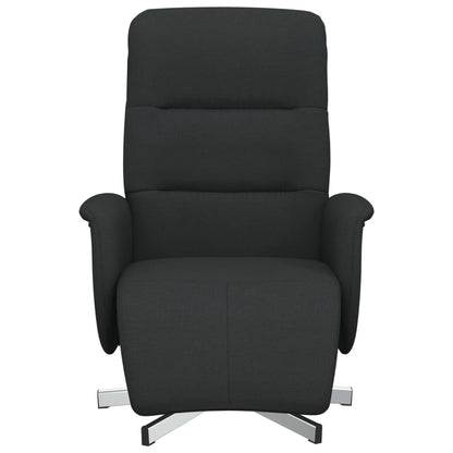 vidaXL Relaxsessel mit Fußteil Schwarz Stoff