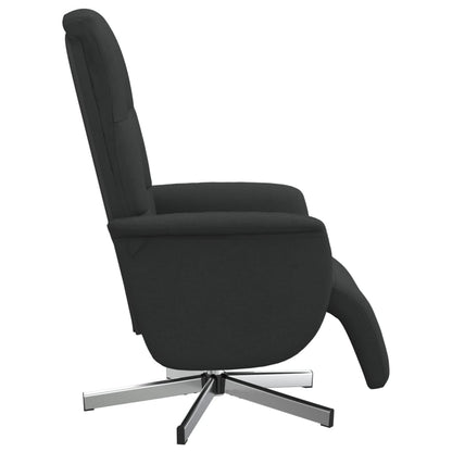 vidaXL Relaxsessel mit Fußteil Schwarz Stoff