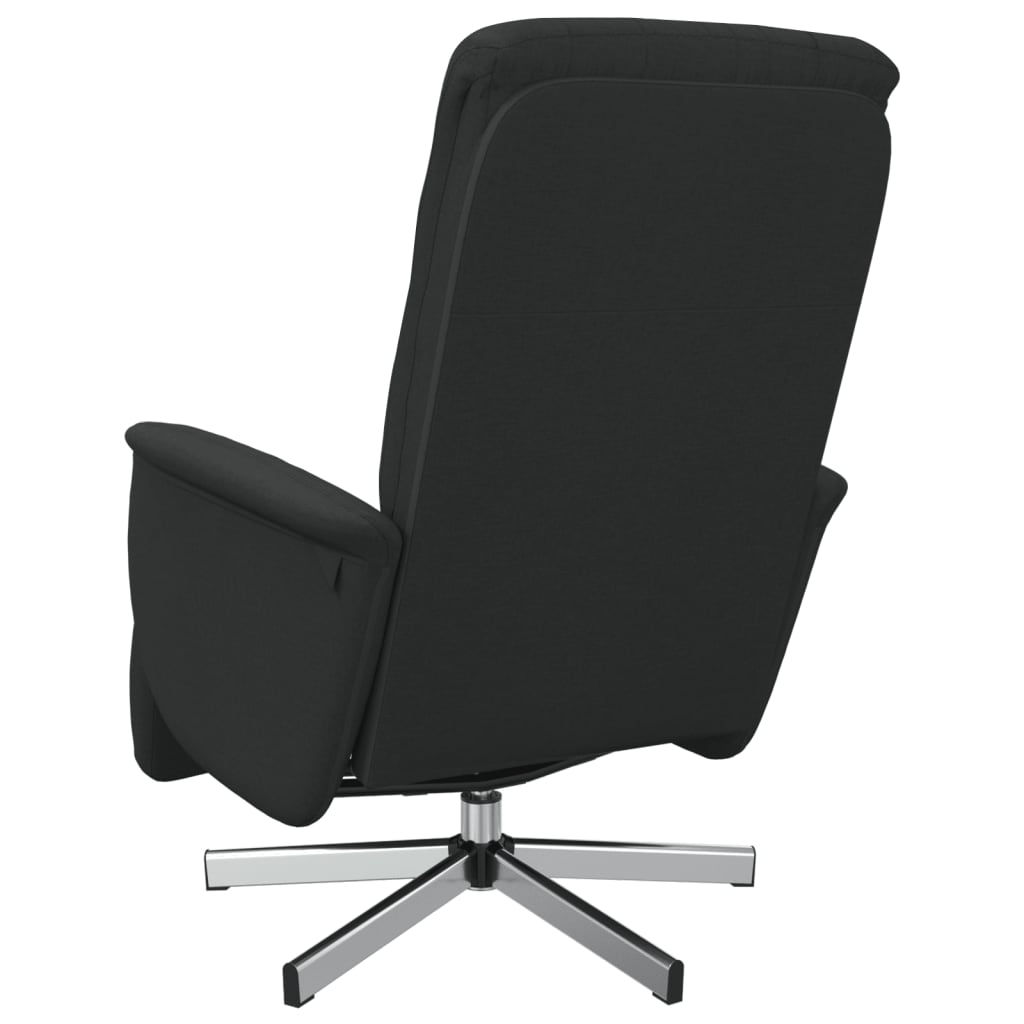 vidaXL Relaxsessel mit Fußteil Schwarz Stoff