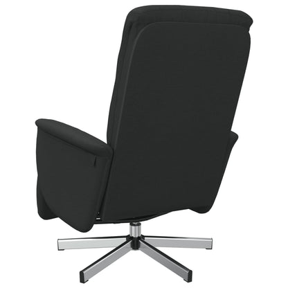 vidaXL Relaxsessel mit Fußteil Schwarz Stoff