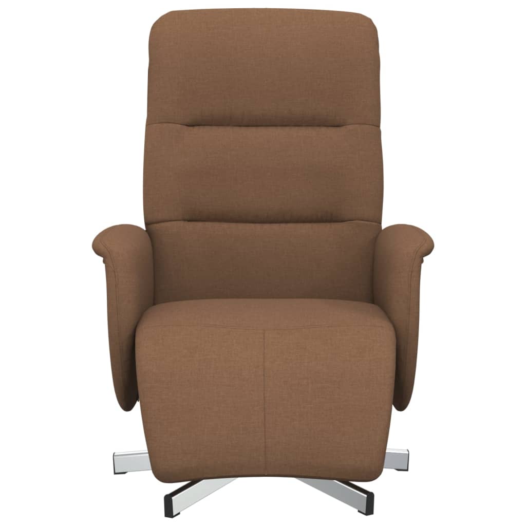 vidaXL Relaxsessel mit Fußteil Braun Stoff