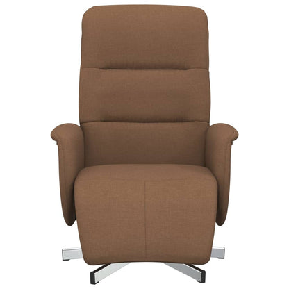 vidaXL Relaxsessel mit Fußteil Braun Stoff