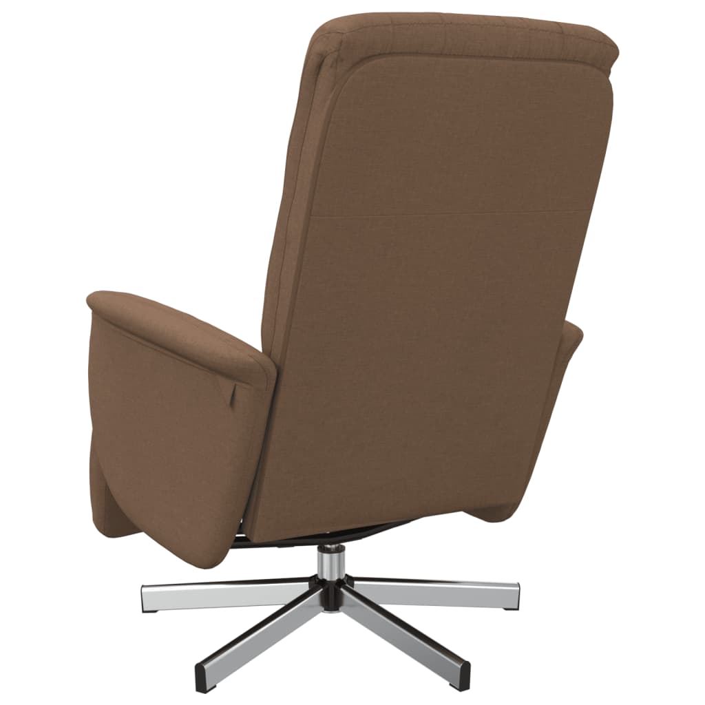 vidaXL Relaxsessel mit Fußteil Braun Stoff