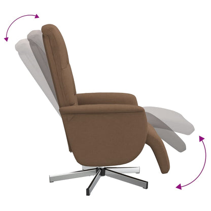 vidaXL Relaxsessel mit Fußteil Braun Stoff