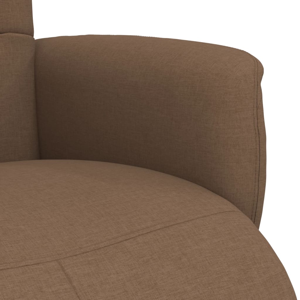 vidaXL Relaxsessel mit Fußteil Braun Stoff