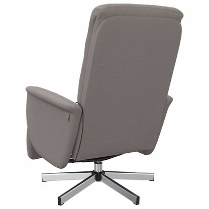 vidaXL Massagesessel mit Fußteil Taupe Stoff