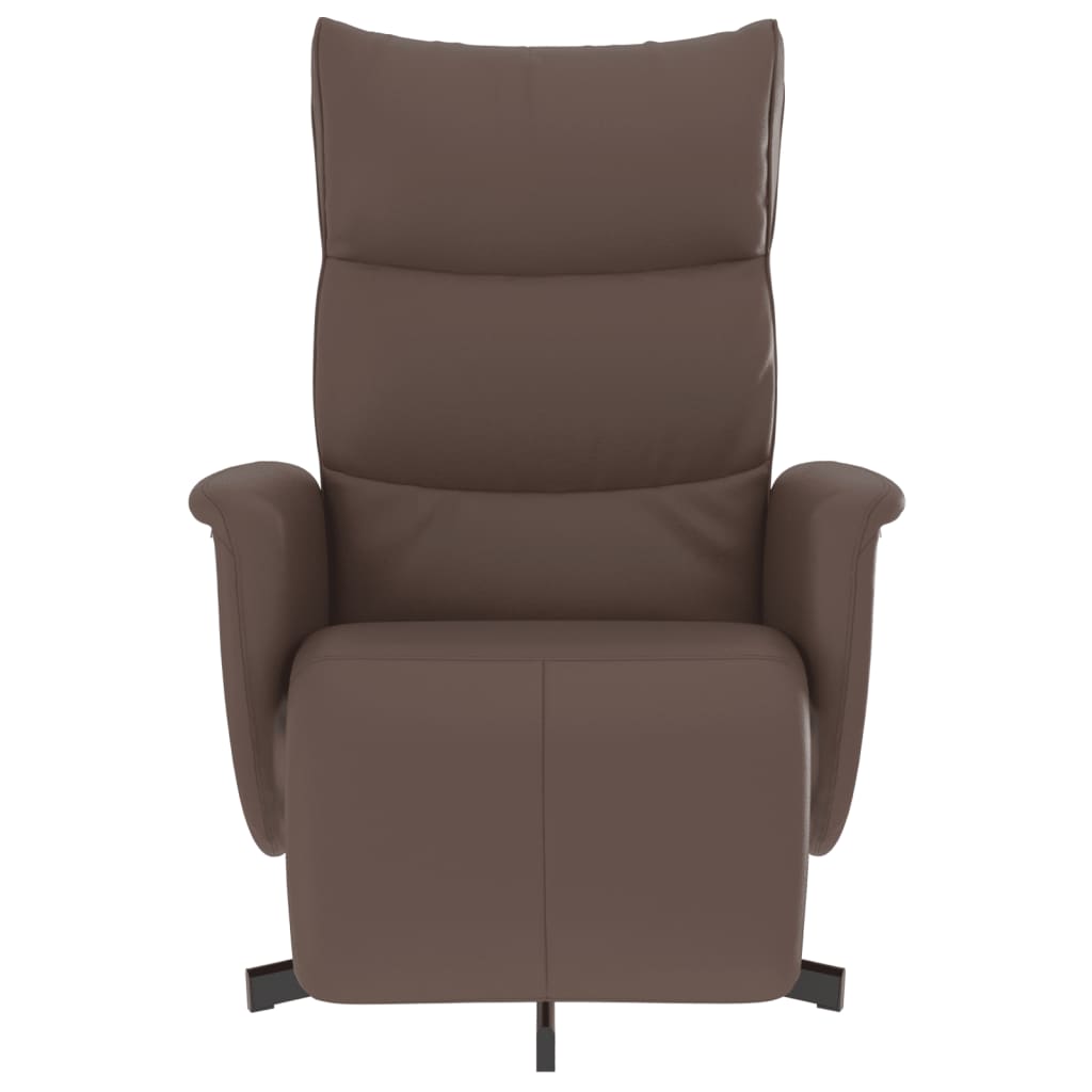vidaXL Relaxsessel mit Fußteil Braun Kunstleder
