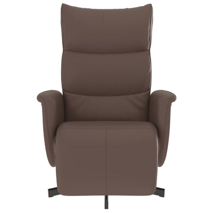 vidaXL Relaxsessel mit Fußteil Braun Kunstleder