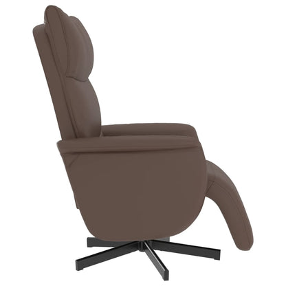 vidaXL Relaxsessel mit Fußteil Braun Kunstleder