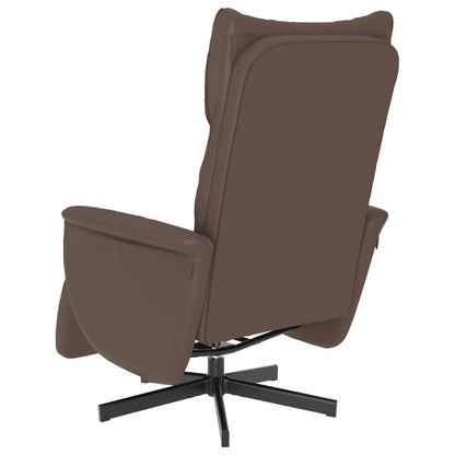vidaXL Relaxsessel mit Fußteil Braun Kunstleder