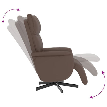 vidaXL Relaxsessel mit Fußteil Braun Kunstleder