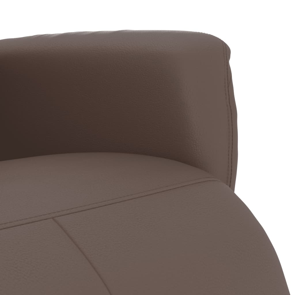 vidaXL Relaxsessel mit Fußteil Braun Kunstleder