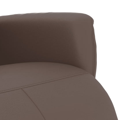 vidaXL Relaxsessel mit Fußteil Braun Kunstleder