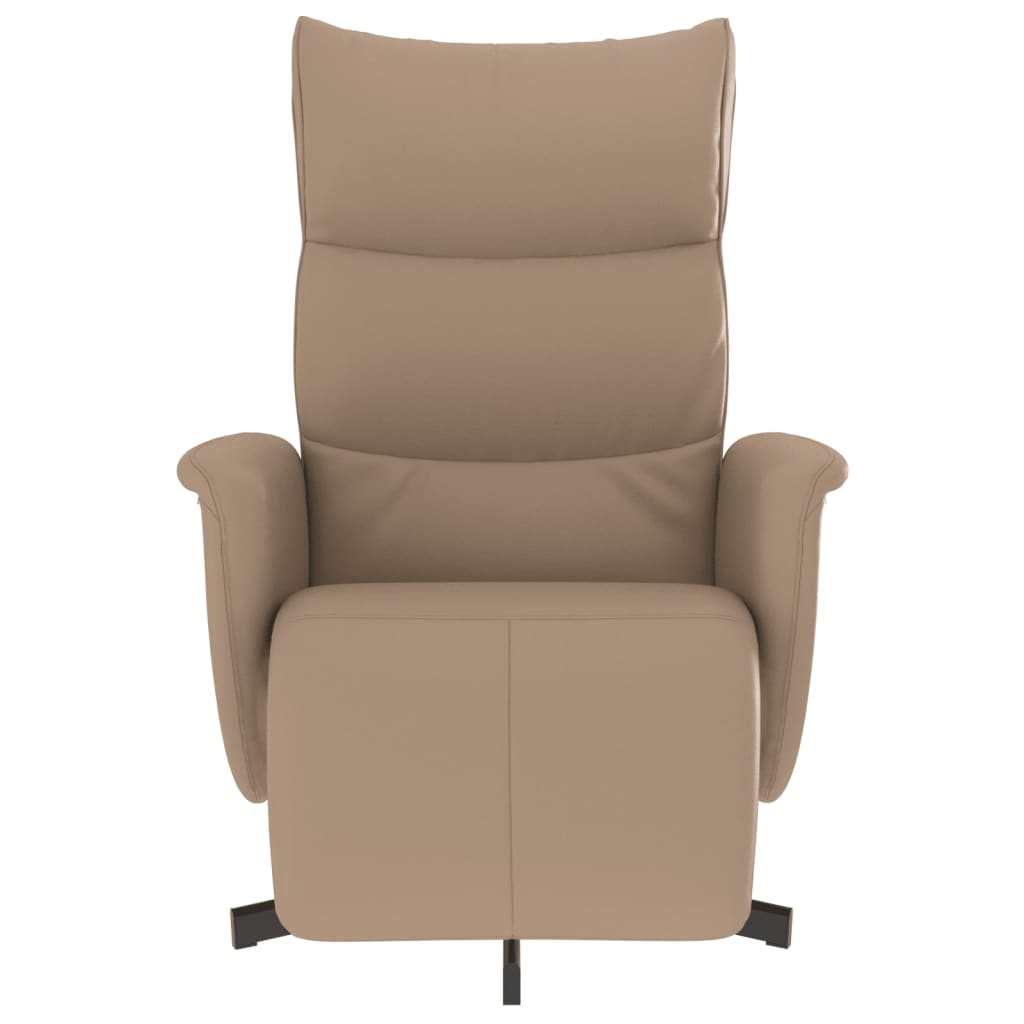 vidaXL Relaxsessel mit Fußteil Cappuccino-Braun Kunstleder