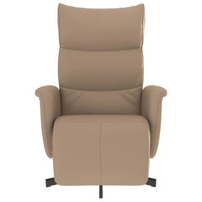 vidaXL Relaxsessel mit Fußteil Cappuccino-Braun Kunstleder