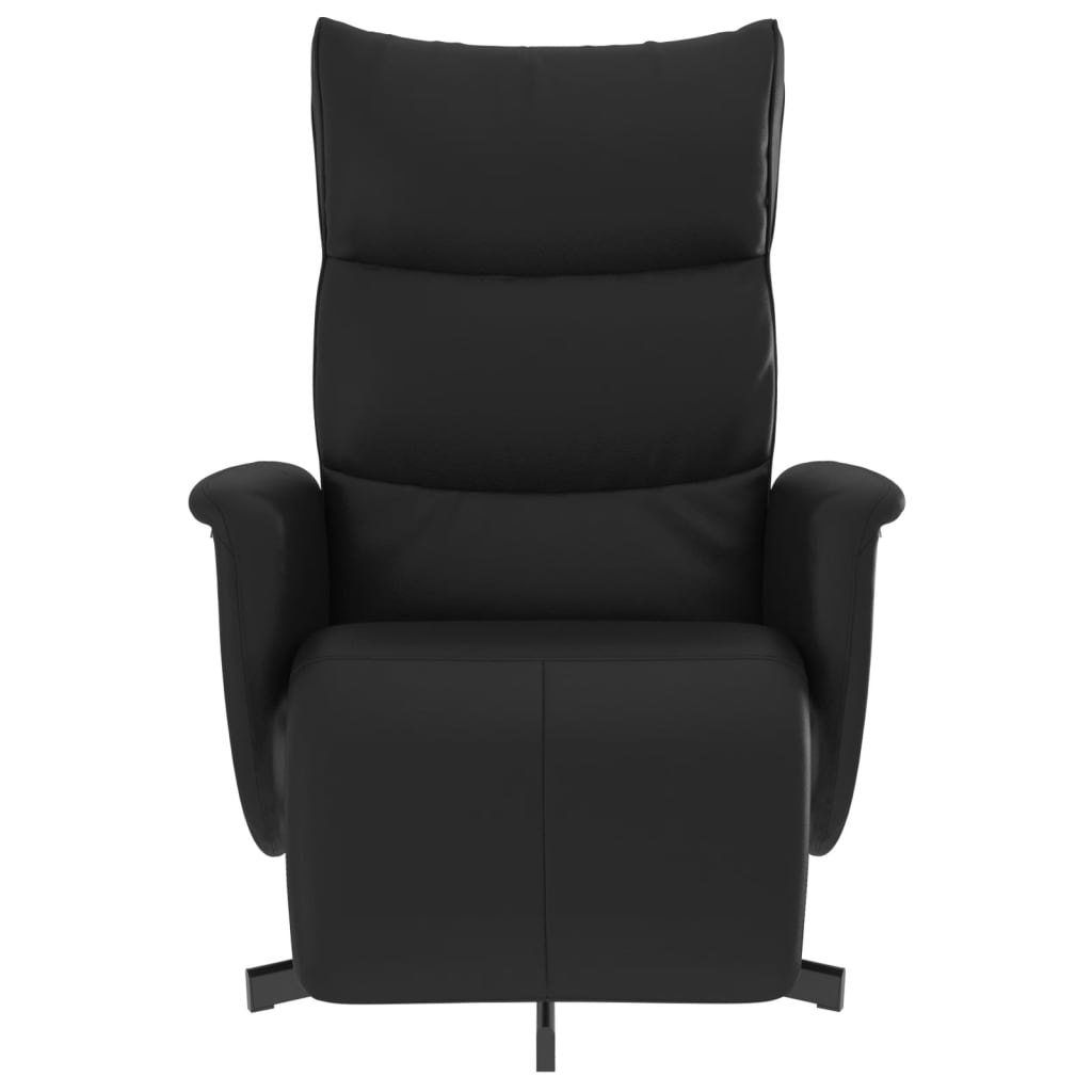 vidaXL Relaxsessel mit Fußteil Schwarz Kunstleder