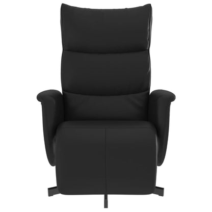vidaXL Relaxsessel mit Fußteil Schwarz Kunstleder