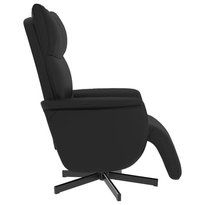 vidaXL Relaxsessel mit Fußteil Schwarz Kunstleder