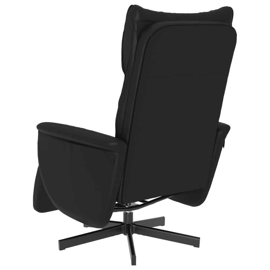 vidaXL Relaxsessel mit Fußteil Schwarz Kunstleder
