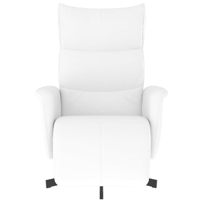 vidaXL Relaxsessel mit Fußteil Weiß Kunstleder