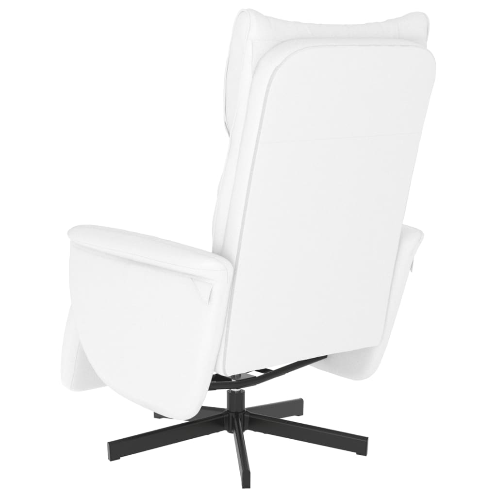 vidaXL Relaxsessel mit Fußteil Weiß Kunstleder