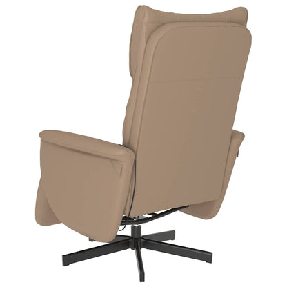 vidaXL Massagesessel mit Fußteil Cappuccino-Braun Kunstleder