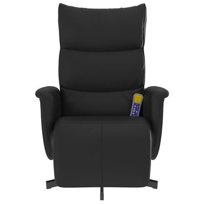 vidaXL Massagesessel mit Fußteil Schwarz Kunstleder