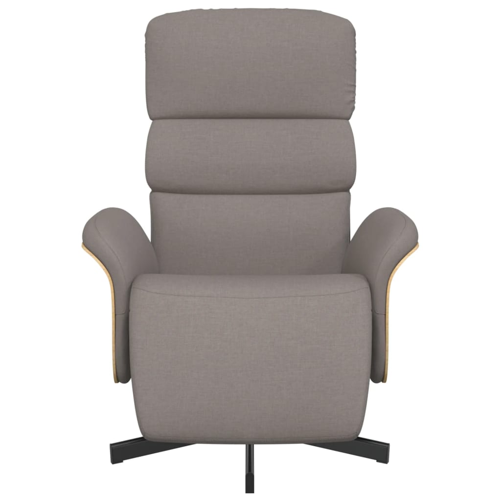 vidaXL Relaxsessel mit Fußteil Taupe Stoff