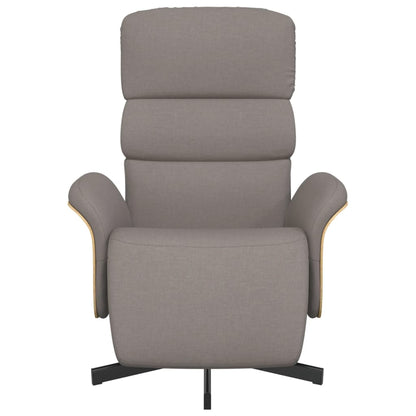 vidaXL Relaxsessel mit Fußteil Taupe Stoff