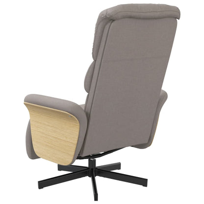 vidaXL Relaxsessel mit Fußteil Taupe Stoff