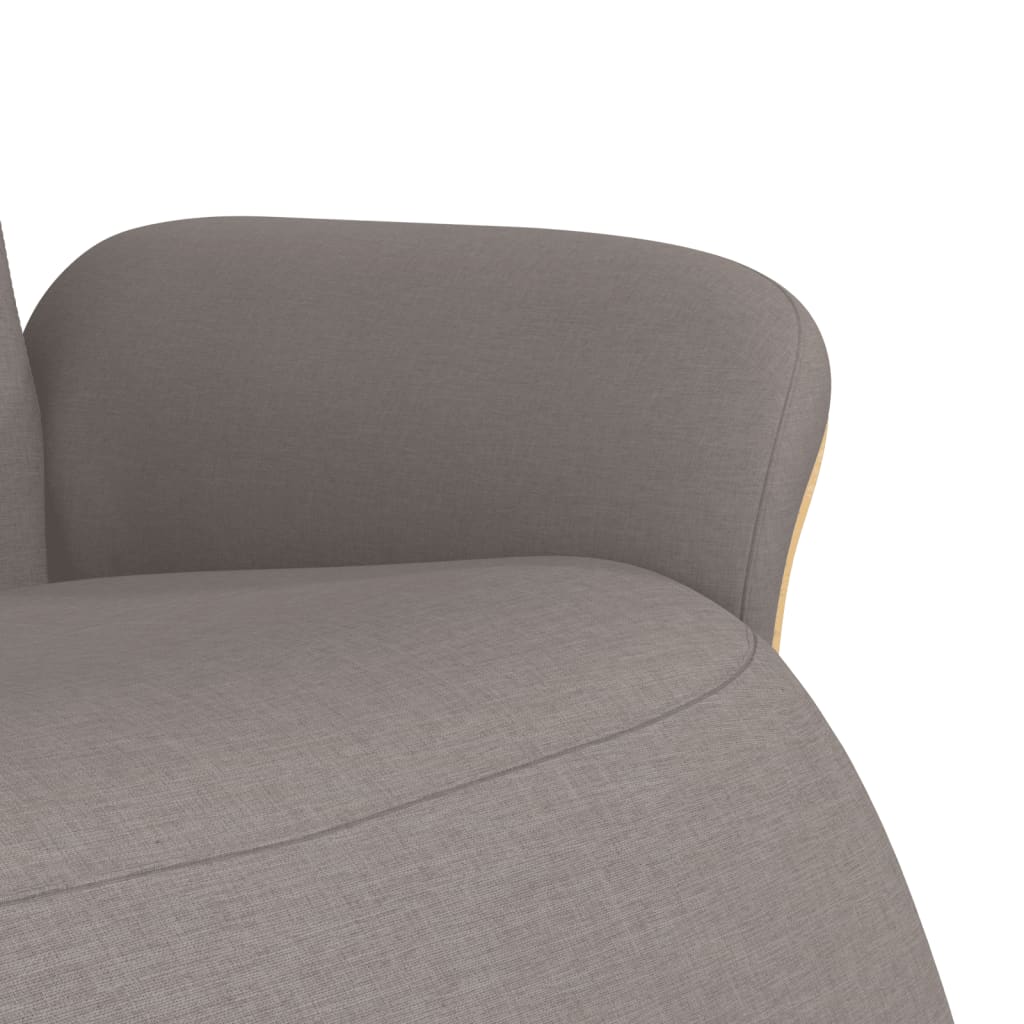 vidaXL Relaxsessel mit Fußteil Taupe Stoff