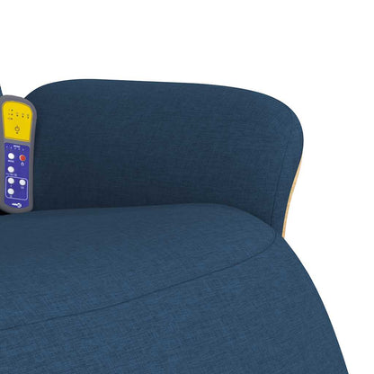 vidaXL Massagesessel mit Fußteil Blau Stoff