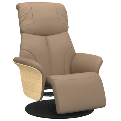 vidaXL Fauteuil de relaxation avec repose-pieds cappuccino-marron similicuir
