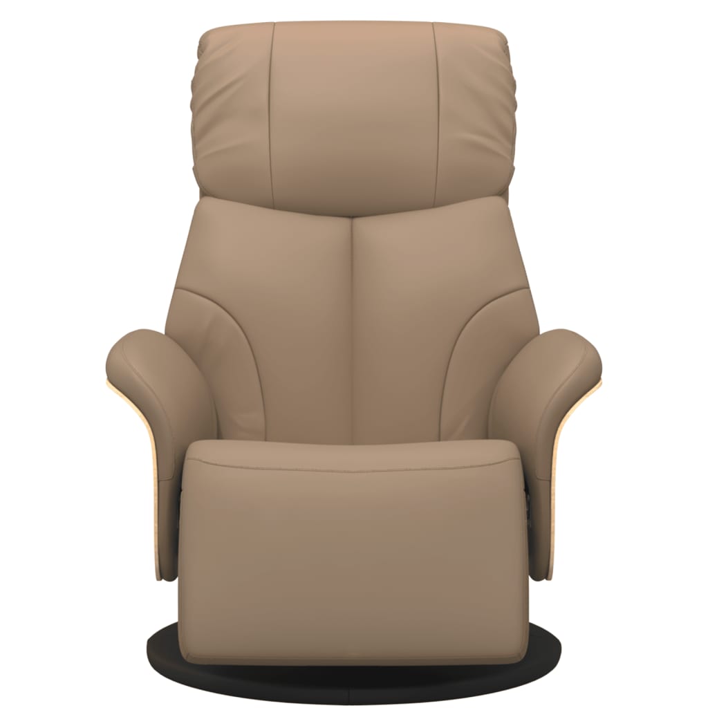 vidaXL Fauteuil de relaxation avec repose-pieds cappuccino-marron similicuir