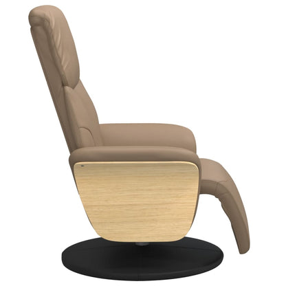 vidaXL Fauteuil de relaxation avec repose-pieds cappuccino-marron similicuir