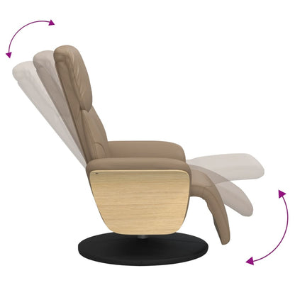vidaXL Fauteuil de relaxation avec repose-pieds cappuccino-marron similicuir
