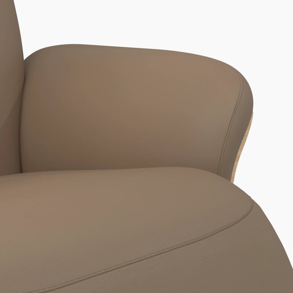 vidaXL Fauteuil de relaxation avec repose-pieds cappuccino-marron similicuir