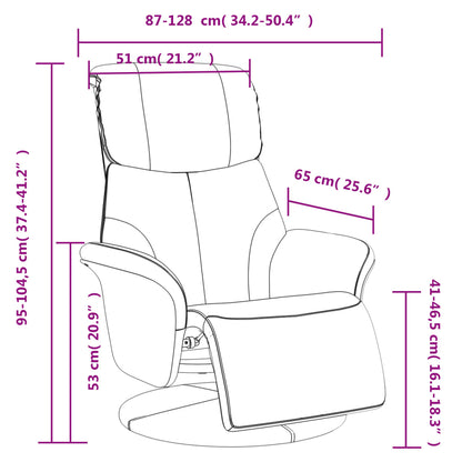 vidaXL Fauteuil de relaxation avec repose-pieds cappuccino-marron similicuir
